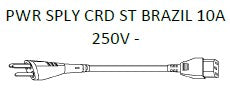 power supply cord designed for use in Brazil.