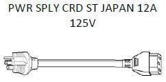 power supply cord designed for use in Japan.