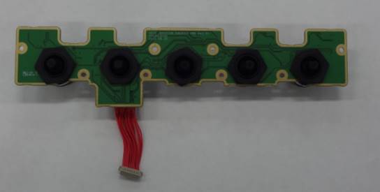 This is a replacement power control key switch button unit from a Polaroid P40D100/P50D100 LED TV