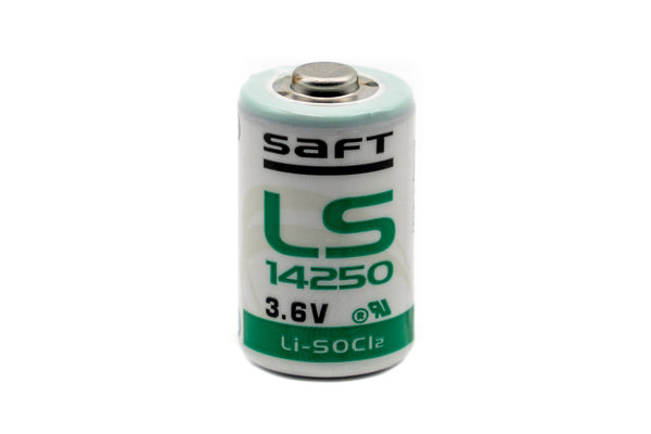 This is a Saft LS14250 1/2 AA 3.6V Lithium Thionyl Chloride battery.