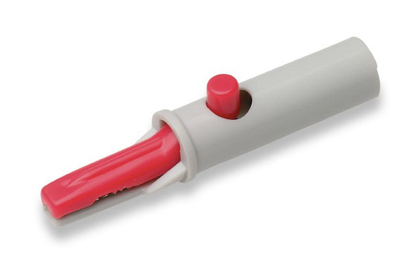 Medical banana alligator clip adapter.