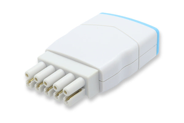 Reusable ECG 5 leads adapter used in medical settings to connect different types of patient monitoring equipment