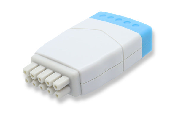 Reusable ECG 5 leads adapter used in medical settings to connect different types of patient monitoring equipment