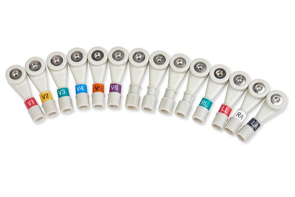 EKG/ECG banana adapters, used to connect leadwires to an electrocardiogram machine.