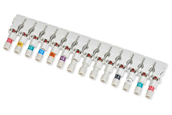 EKG/ECG banana adapters, used to connect leadwires to an electrocardiogram machine.