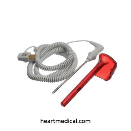 Adult/Pediatric 9 ft (2.7 m) Rectal Probe - Welch Allyn Compatible Reusable Temperature Probe | Heart Medical