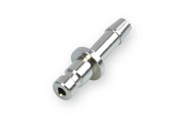 A quick-connect air hose fitting.