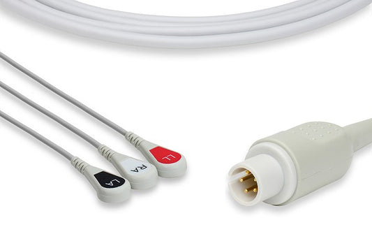 3 Leads Snap - Burdick Compatible Direct-Connect ECG Cable
