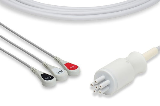 3 Leads Snap - Colin Compatible Direct-Connect ECG Cable