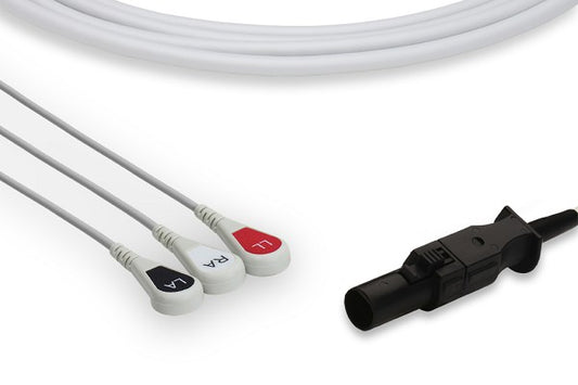 3 Leads Snap - CAS Med Compatible Direct-Connect ECG Cable