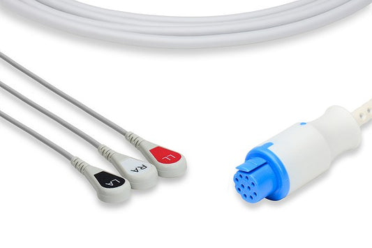 3 Leads Snap - Artema S&W Compatible Direct-Connect ECG Cable
