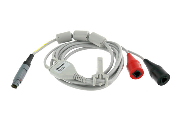 Baxter Healthcare Corp CMASC10 IBP (Invasive Blood Pressure) patient adapter cable. This medical accessory is used to connect a patient's sensors to a Starling fluid management monitor.
