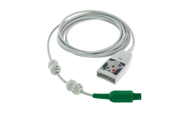 Medical ECG trunk cable designed to connect ECG lead wires to a patient monitor.