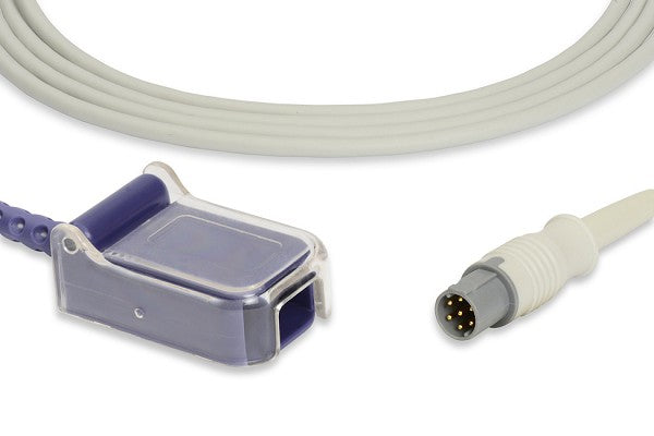 Medical SpO2 adapter cable, often used with pulse oximeters to measure oxygen saturation in the blood