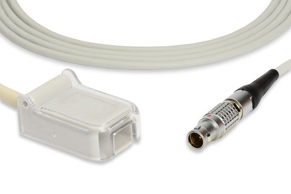 SpO2 sensor (pulse oximeter probe) to a patient monitor.