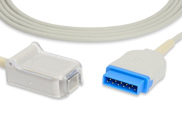 Medical SpO2 adapter cable compatible with GE Healthcare Marquette monitoring devices