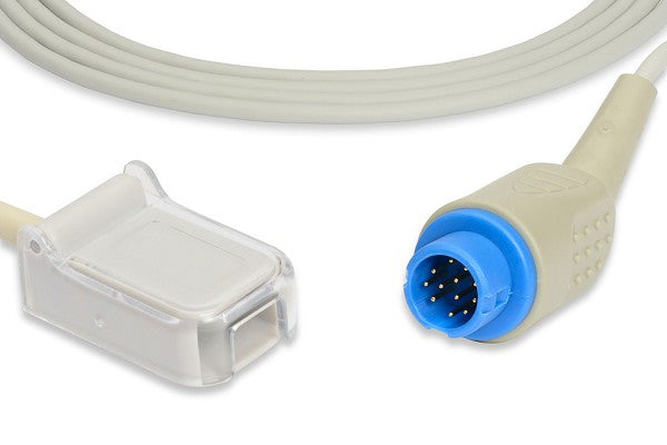 SpO2 adapter or extension cable, a medical device component used to connect pulse oximetry sensors to patient monitors