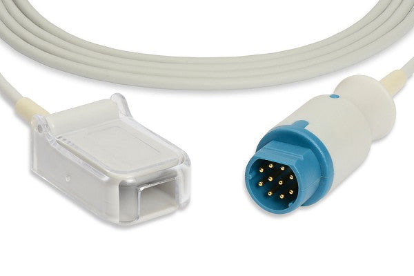 SpO2 adapter or extension cable, a medical device component used to connect pulse oximetry sensors to patient monitors