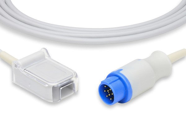 Medical SpO2 adapter or extension cable, likely compatible with brands such as Philips, Siemens, or Mennen