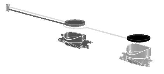 This image displays an airtight manual damper with a pull rod, likely used as an external air regulator for a stove or similar ventilation system