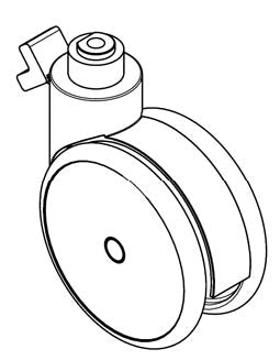 This is an IKEA 10049269 twin wheel caster with a pin mount
