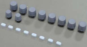 These are knobs and slide pot caps used on medical diagnostic ultrasound equipment