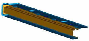 This appears to be a type of industrial rail or linear guide system for machinery