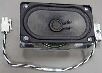 This is an internal rectangular magnet speaker with wire connector