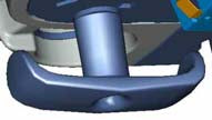 The image appears to be a computer-aided design (CAD) rendering of a mechanical component, likely a joint or a connection point.