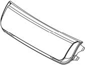 This automotive part is a Nissan/Infiniti rear bumper filler cover