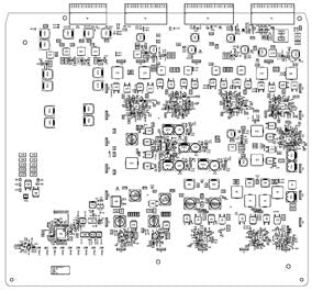 This image displays a printed circuit board (PCB) design, likely for a Cirrus Logic CDB4245 evaluation board