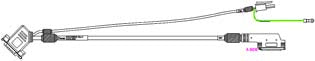 This appears to be a proprietary input cable for a monitor, likely a Xenarc YH Series monitor