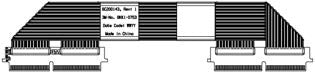 This is a drawing of a computer memory module, likely a DDR3 or similar generation DIMM (Dual In-line Memory Module)