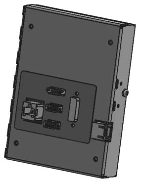This appears to be a wall-mounted smart home control panel or industrial touchscreen tablet with Power over Ethernet (PoE) capabilities