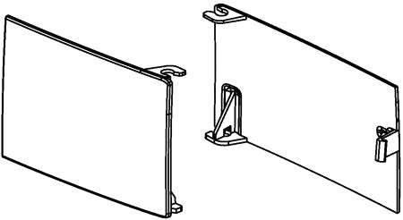 This is an nVent Schroff air baffle without a partial front panel, designed to cover empty slots in a rack to eliminate air leaks