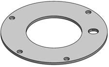 This appears to be an industrial aluminum coupling flange or mounting plate