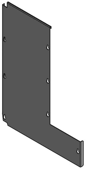 This appears to be a metal bracket or adaptor plate, possibly a TV mount adaptor plate, a filter bracket, or a starter bracket for racks