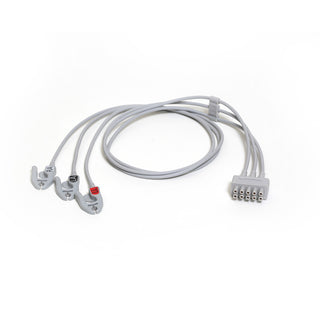 GE - ECG set, 3-lead, grabber, AHA, 74 cm/ 29 in