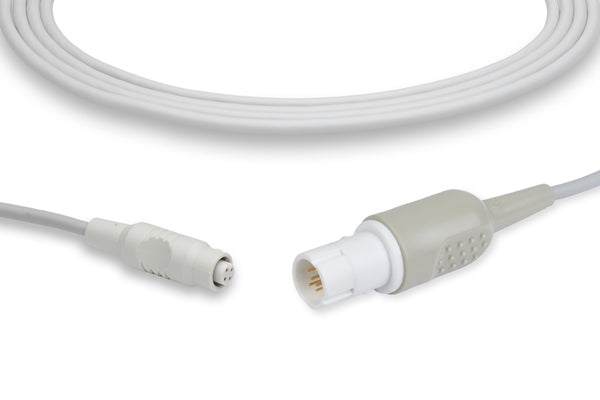 This is an AAMI-compatible Invasive Blood Pressure (IBP) adapter cable