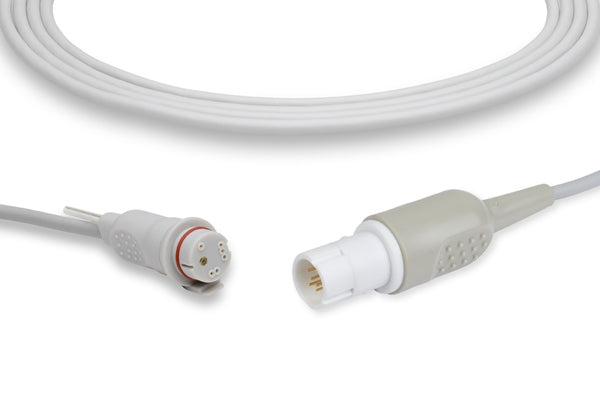 This is an IBP (Invasive Blood Pressure) adapter cable, a medical accessory used to connect disposable pressure transducers to patient monitors
