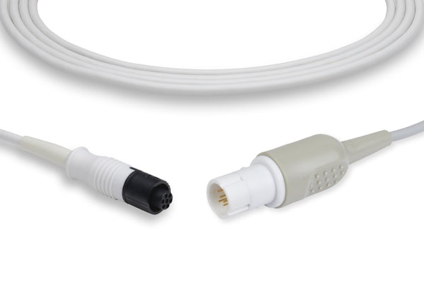 This is an AAMI-compatible IBP (Invasive Blood Pressure) adapter cable