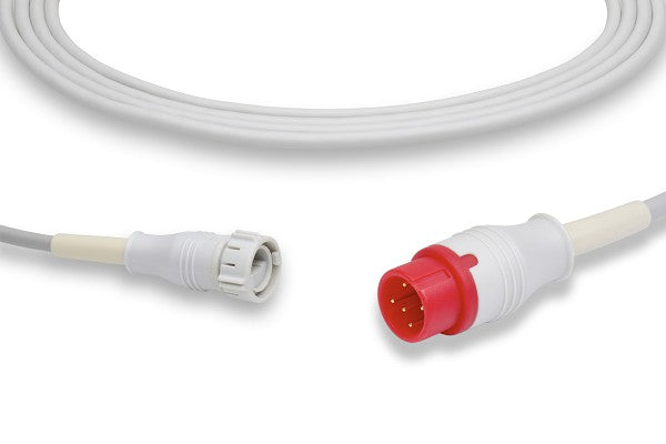 This is an Invasive Blood Pressure (IBP) adapter cable, used in medical settings to connect disposable pressure transducers to patient monitors