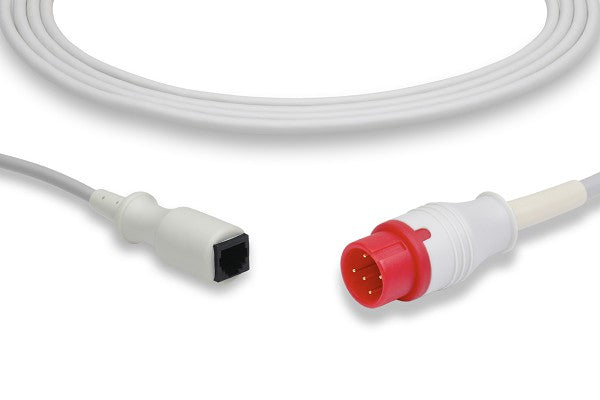 IBP (Invasive Blood Pressure) adapter cable, used to connect an invasive pressure transducer to a patient monitor.