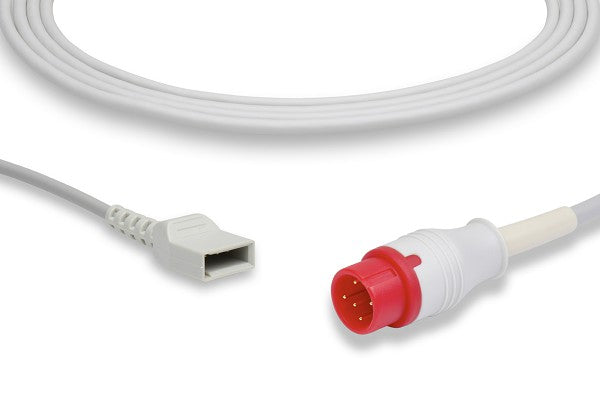 IBP (Invasive Blood Pressure) adapter cable, used to connect an invasive pressure transducer to a patient monitor.