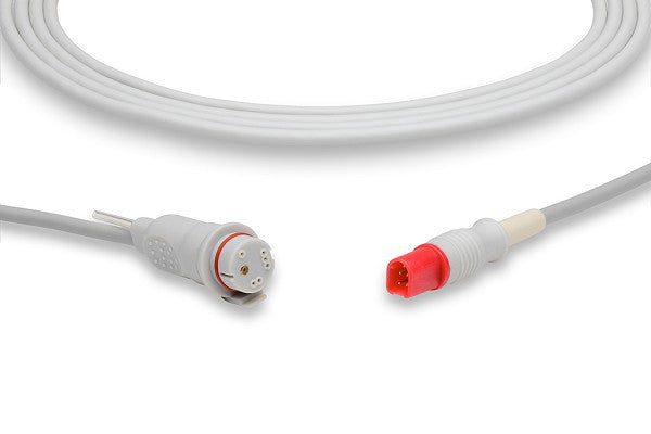 IBP (Invasive Blood Pressure) adapter cable, used to connect an invasive pressure transducer to a patient monitor.