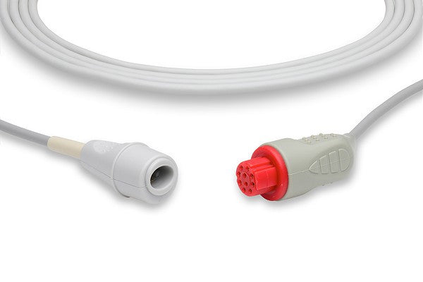 Invasive Blood Pressure (IBP) adapter cable, used to connect a disposable pressure transducer to a patient monitor