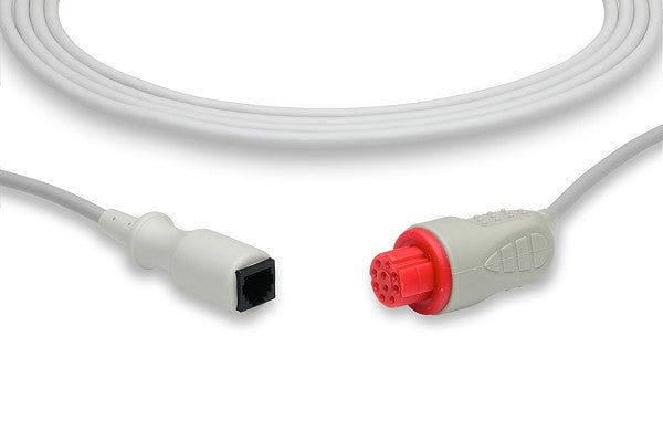Invasive Blood Pressure (IBP) adapter cable, used to connect a disposable pressure transducer to a patient monitor