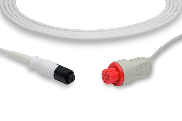 Invasive Blood Pressure (IBP) adapter cable, used to connect a disposable pressure transducer to a patient monitor