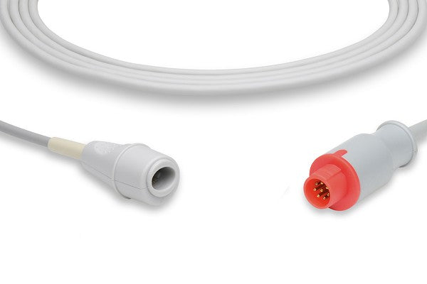 Invasive Blood Pressure (IBP) adapter cable used for connecting patient monitors to pressure transducers