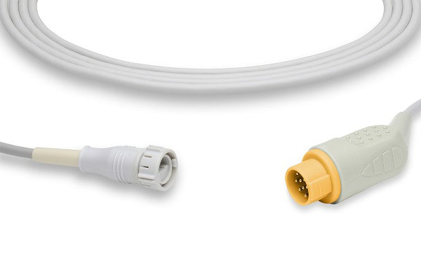 Invasive blood pressure (IBP) adapter cable, a medical device accessory used to connect IBP transducers to patient monitors